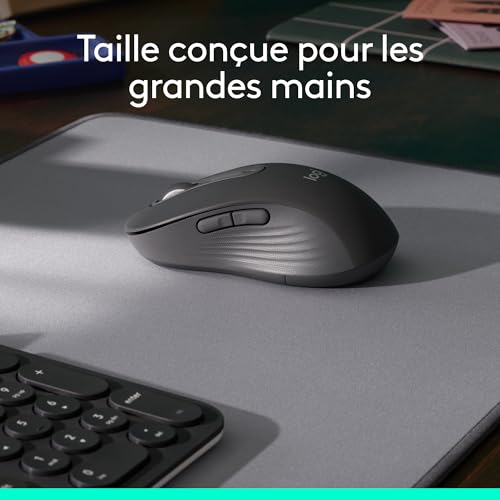 Detalle de Logitech Signature M650 L – Souris sans fil Grande Taille, mains larges, Bluetooth et multi‑device