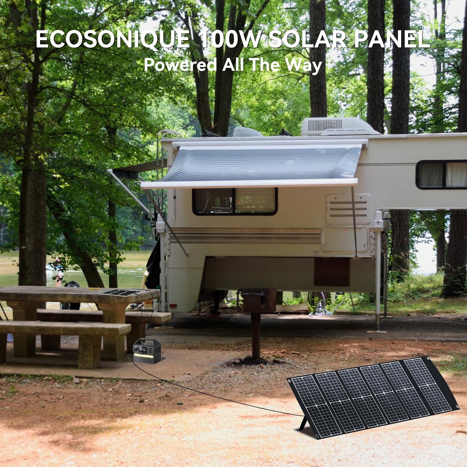 Thumbnail 5 de Ecosonique Foldable 100W Portable Solar Charger