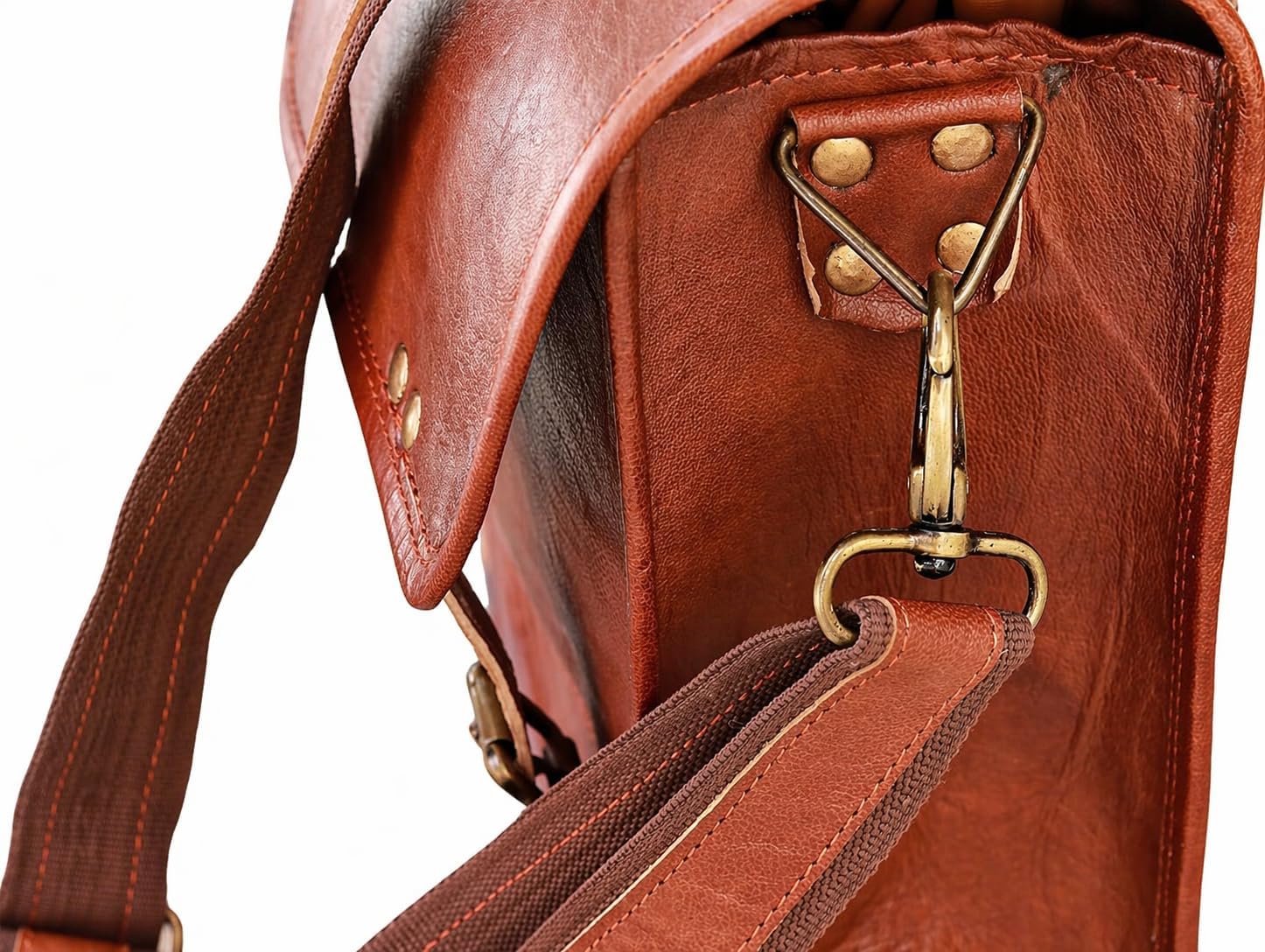 Detalle 2 de American Blue Borsa Laterale per Moto in Vera Pelle – Fatta a Mano, Grandi Dimensioni, da Sella Laterale