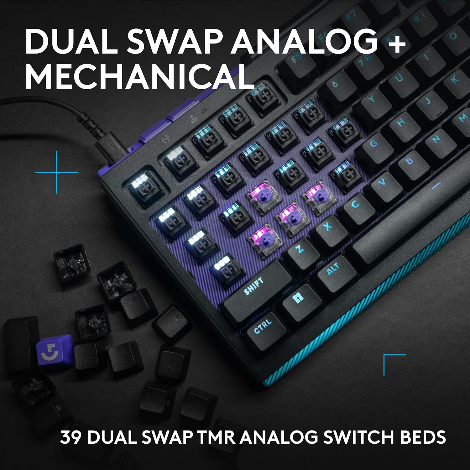 Detalle 2 de Logitech G G512 X 98 Gaming Keyboard with TMR Switches, PBT Keys and RGB