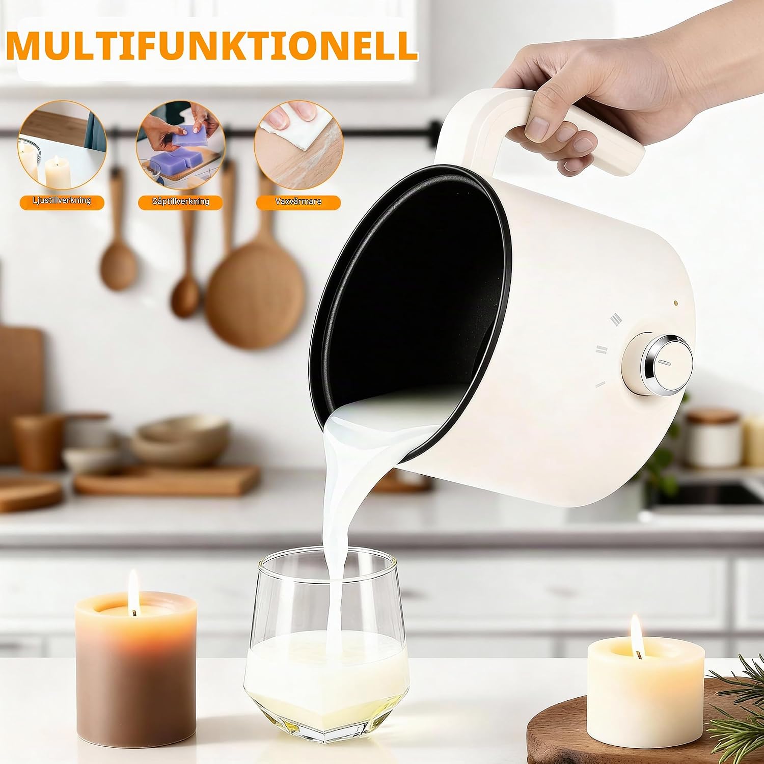 Thumbnail 6 de Starvortex elektrisk vaxsmältare 1,8 liter med hällpip och ljustillbehör