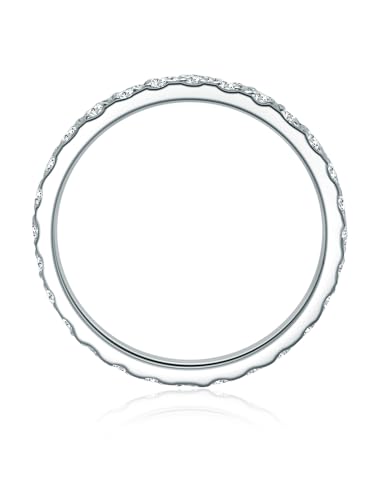 Detalle de Trilani – Anillo de plata de ley 925 con Circonita, acabado rodiado