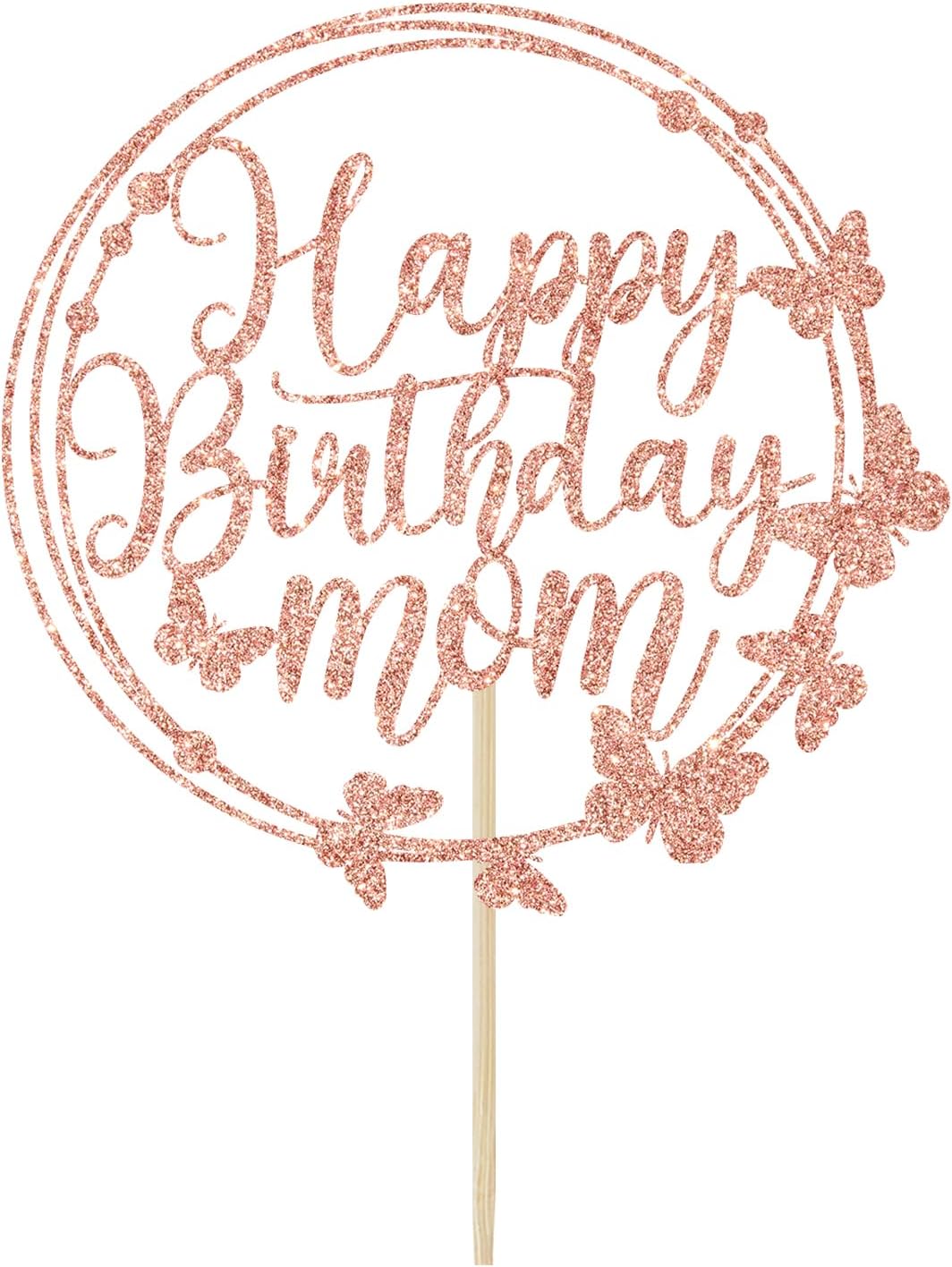 Detalle de Mom Birthday Cake Topper, 18 x 12 cm