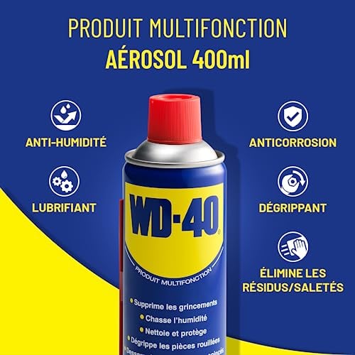 Detalle de WD-40 Produit Multifonction – Aérosol 400 ml : polyvalence et simplicité au quotidien