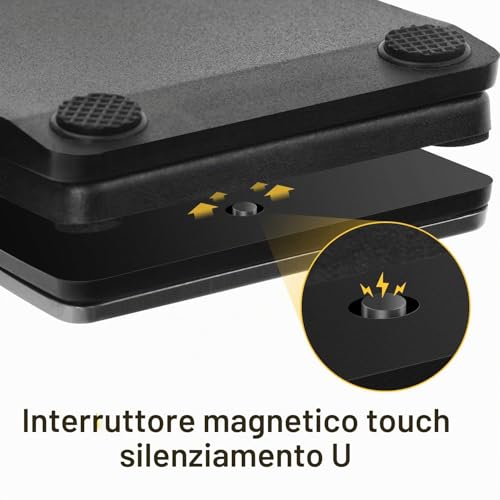 Detalle de Donner Pedale Voltapagina Bluetooth Ricaricabile per Tablet, Argento