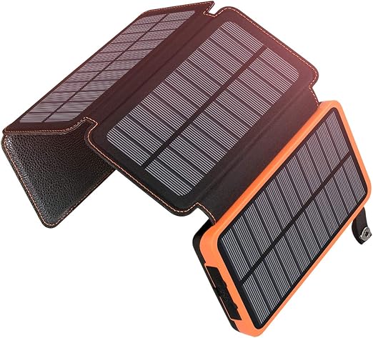 ADDTOP Cargador Solar 25000mAh Portátil 🚀 Batería Externa Impermeable
