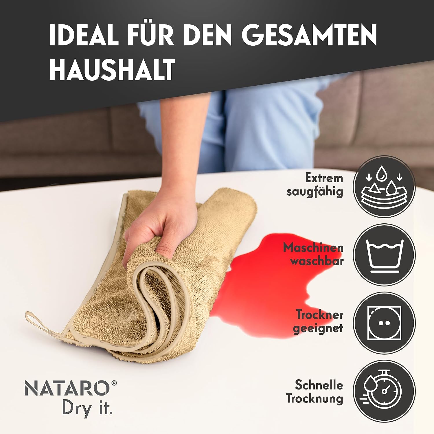 Thumbnail 5 de NATARO Fast Dry it Mikrofaser Trockentuch 40x50 cm