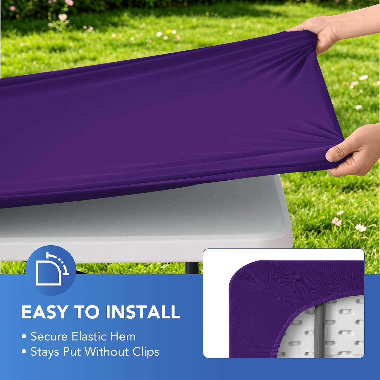 Detalle 2 de Enjoyidea Fitted Tablecloth 8ft Pack 🎉