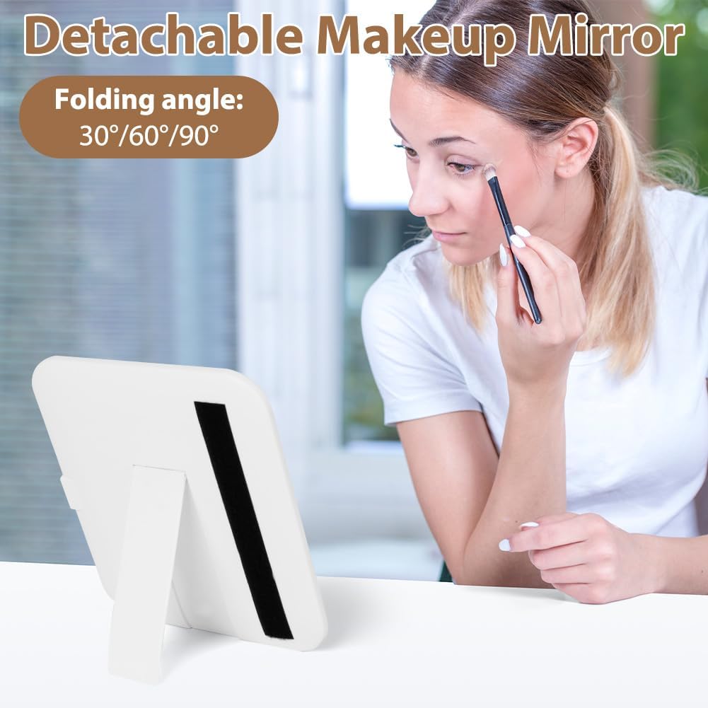 Thumbnail 4 de OSDUE Trousse de Maquillage avec Miroir Lumière et Séparateurs Réglables – Grande Capacité