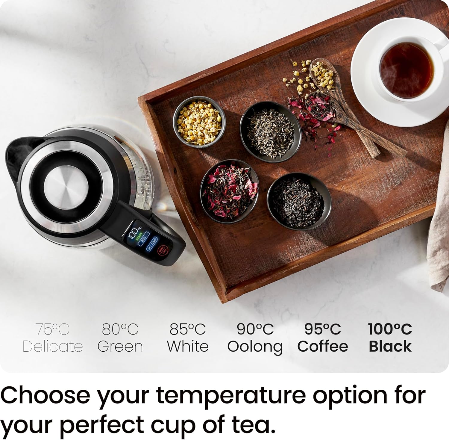 Thumbnail 2 de Chefman Electric Kettle for Boiling Water, 1.8L 1500W with Temperature Control