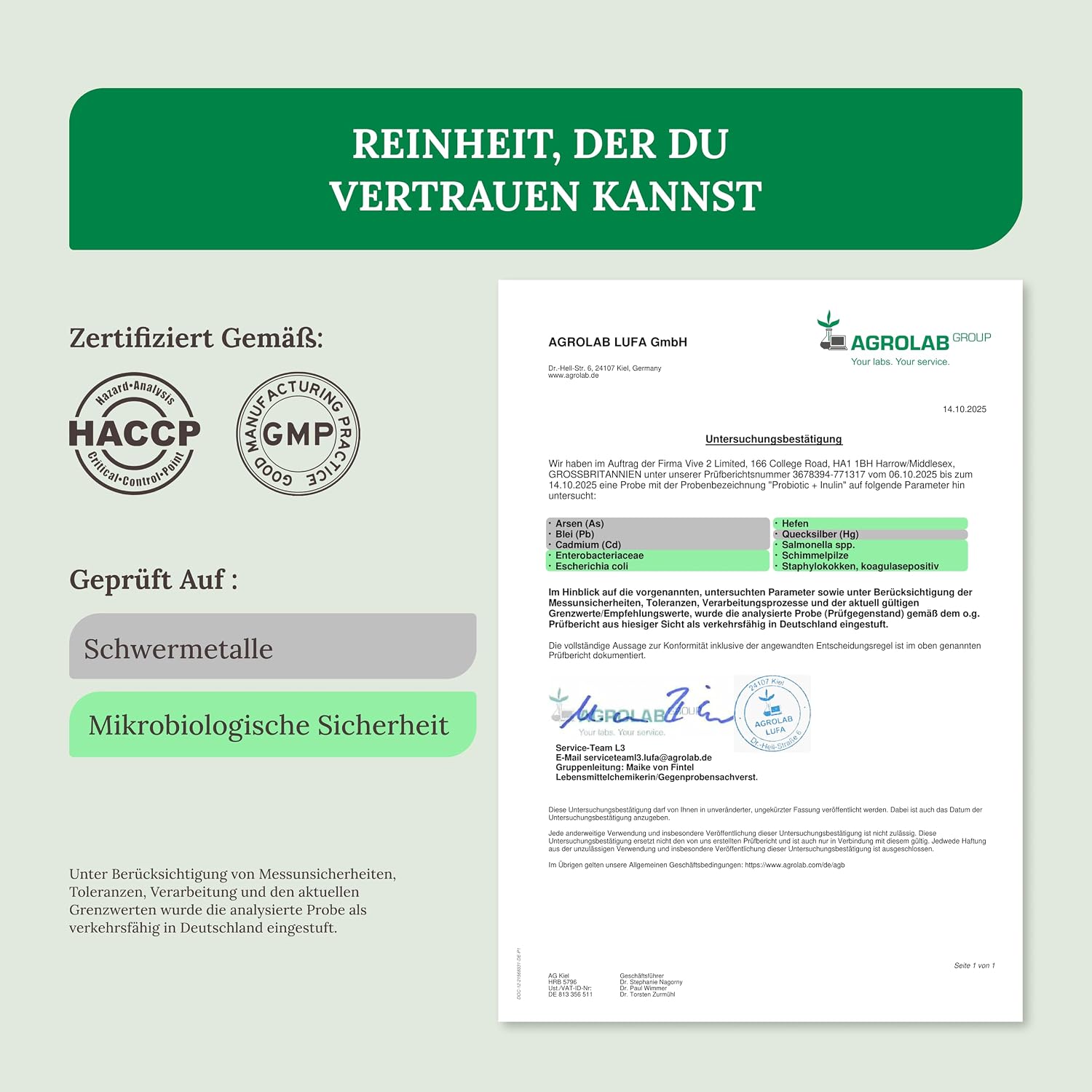 Detalle 2 de Probioc Kulturen Komplex – 25 Bakterienstämme + Inulin, 180 Kapseln, magensaftresistent