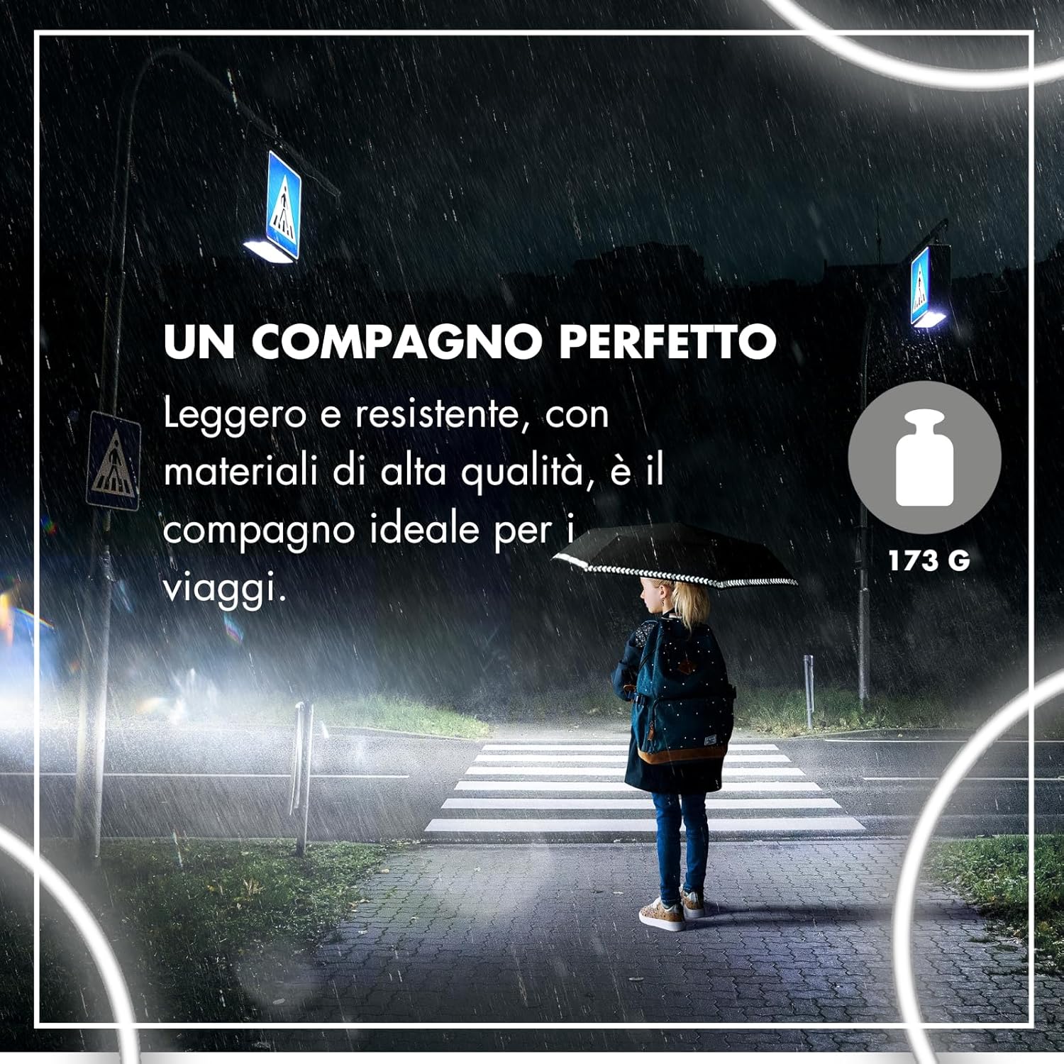 Thumbnail 2 de Doppler Ombrello Mini Light Up Reflex black – compatto, riflettente e tascabile