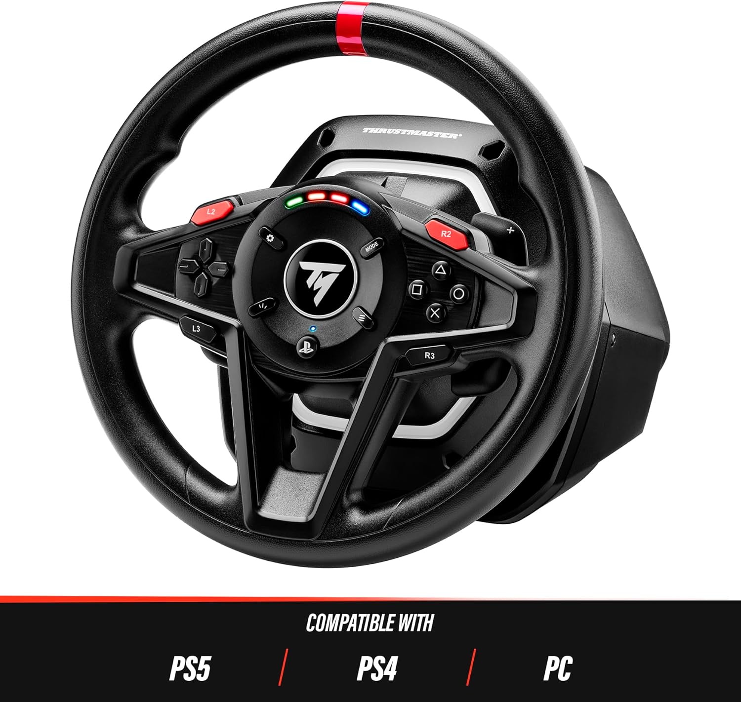 Thumbnail 1 de Thrustmaster T128 volante Force Feedback con pedali magnetici per PS5, PS4 e PC