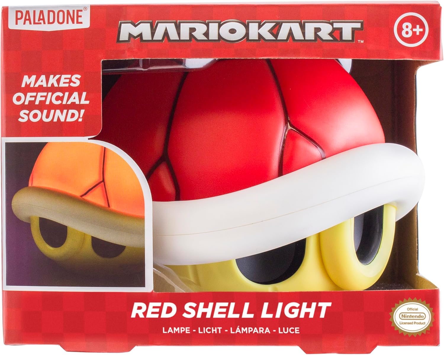 Thumbnail 1 de Paladone Super Mario rote Schale Licht mit Sound – Nintendo-lizenziertes Spielzimmerlicht