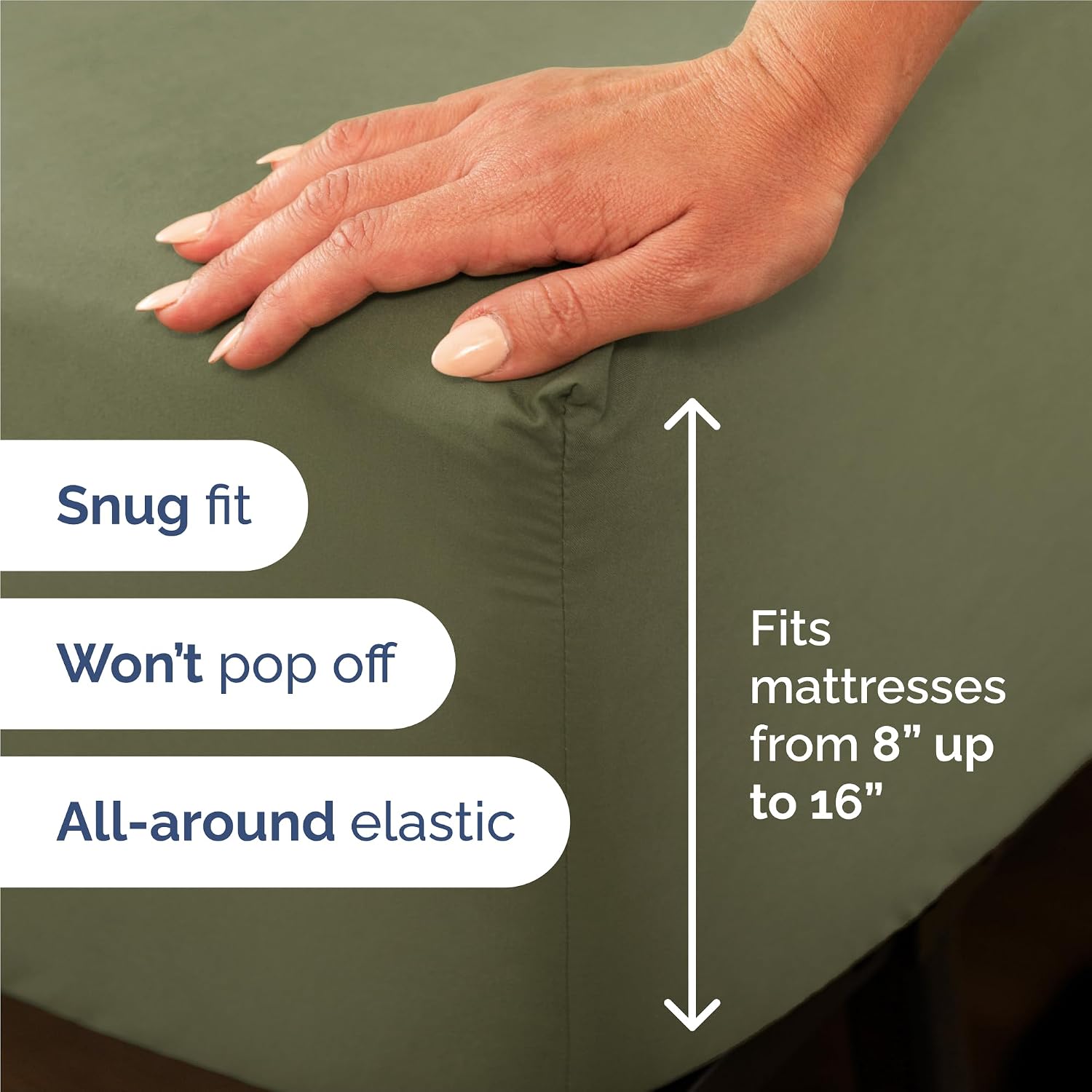 Detalle de King 6 Piece Sheet Set - Comfy Breathable & Cooling in Sage Green