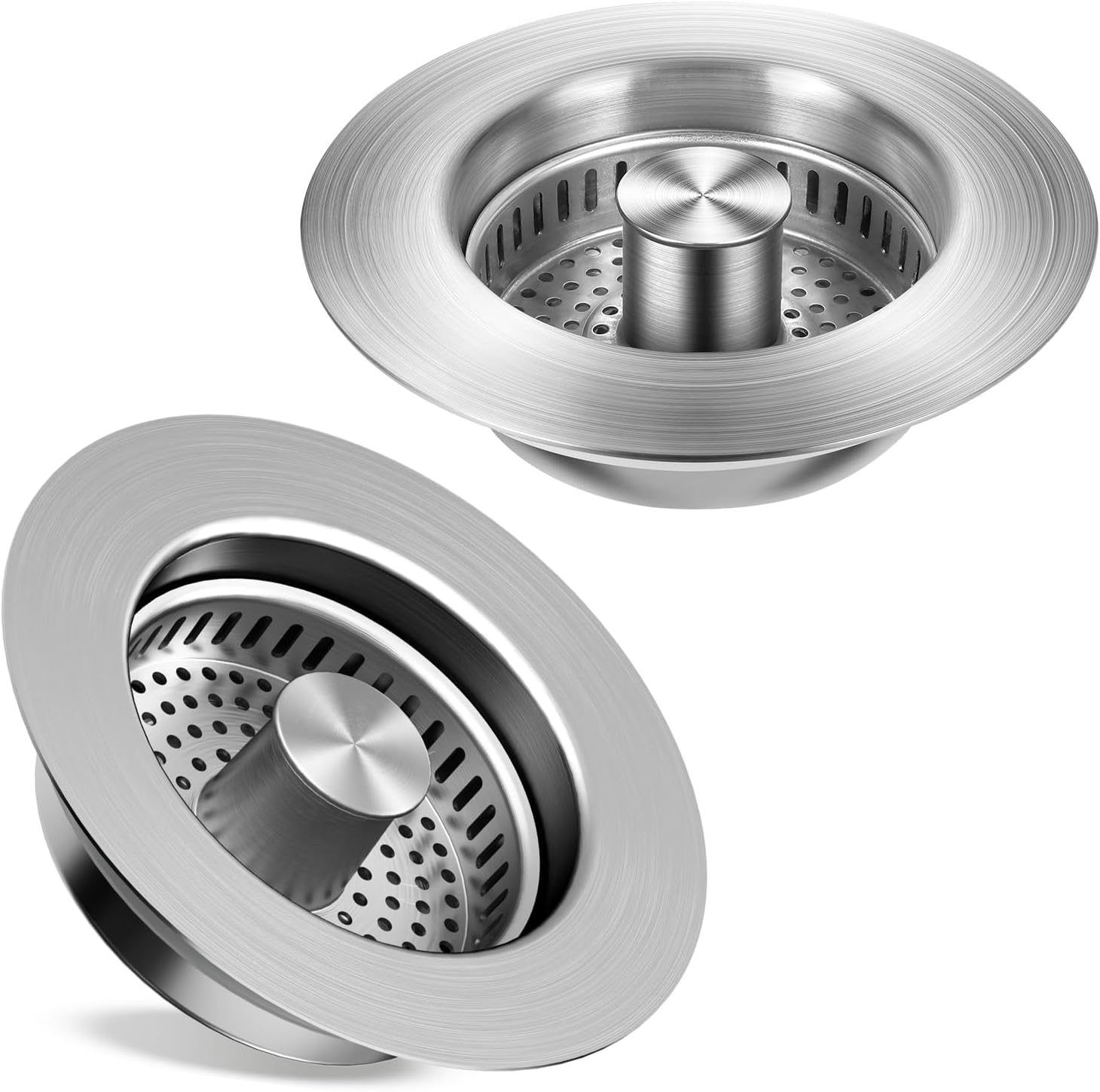 Detalle de tgosomt KSS-03 Kitchen Sink Drain Strainer Stopper, Brushed SUS304 Steel