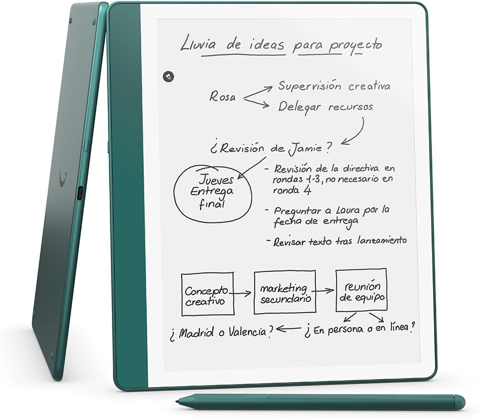 Detalle 2 de Amazon Kindle Scribe (64 GB) ✍️ Pantalla rediseñada y lápiz premium Verde jade