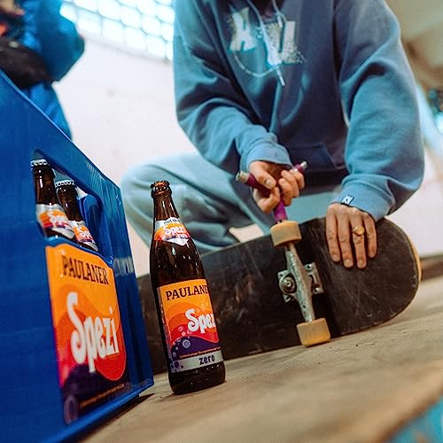 Detalle de Paulaner Spezi Zero – Erfrischungsgetränk Cola & Orange, ohne Zucker, 24x0,33 l Dosen