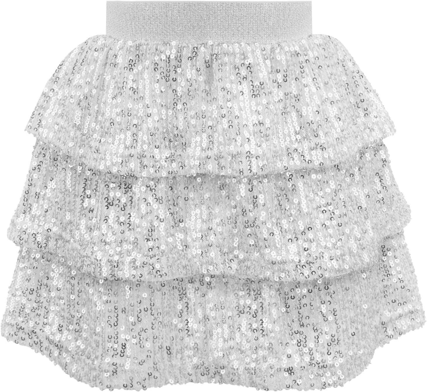 Thumbnail 6 de Bezioner Girls Sequin Skirt: Layered Glitter Skater Skirt for 5–14 Years