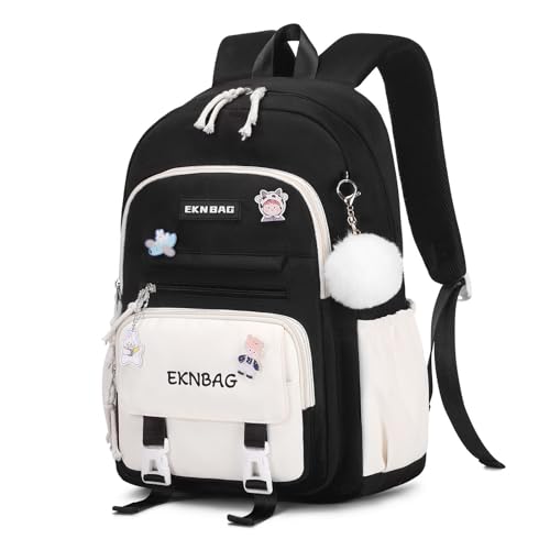 Detalle de Tanou Cartable Fille Primaire 20L avec Pendentif et badges – Organisation et Confort