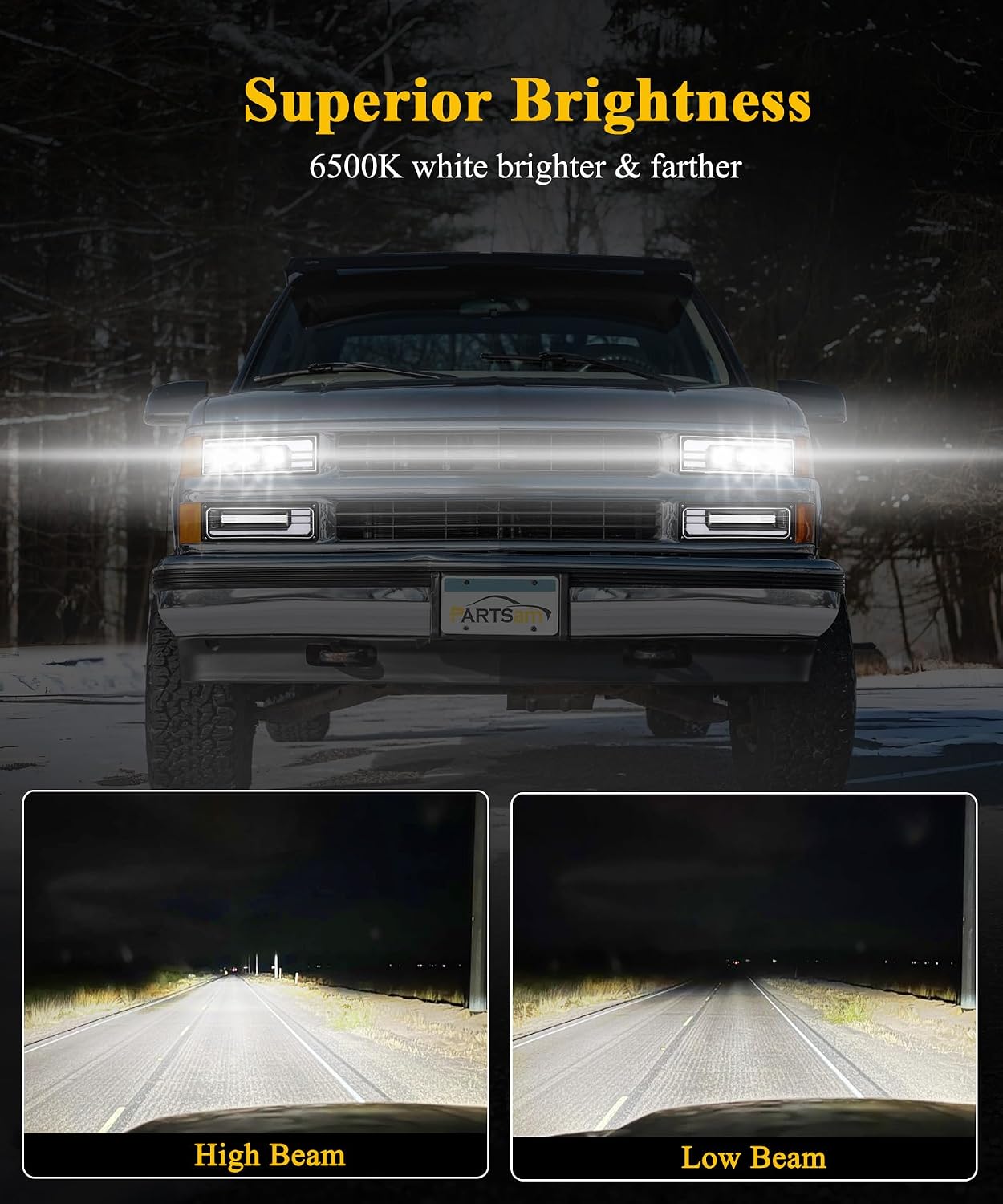 Detalle de Partsam LED Headlights Assembly 6500K for OBS Trucks