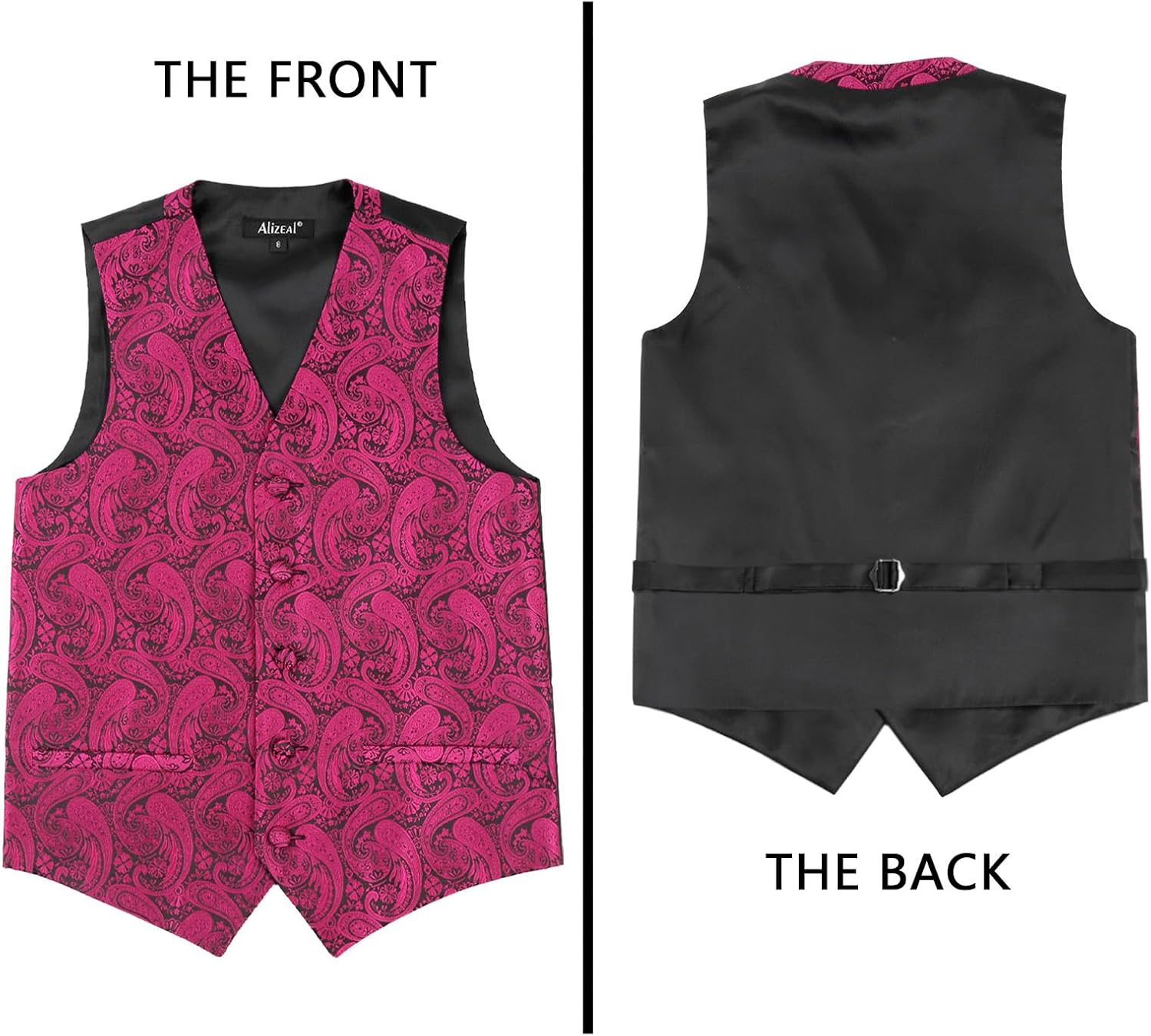 Thumbnail 3 de Alizeal Boys Classic Paisley Bow Tie and Suit Vest Set