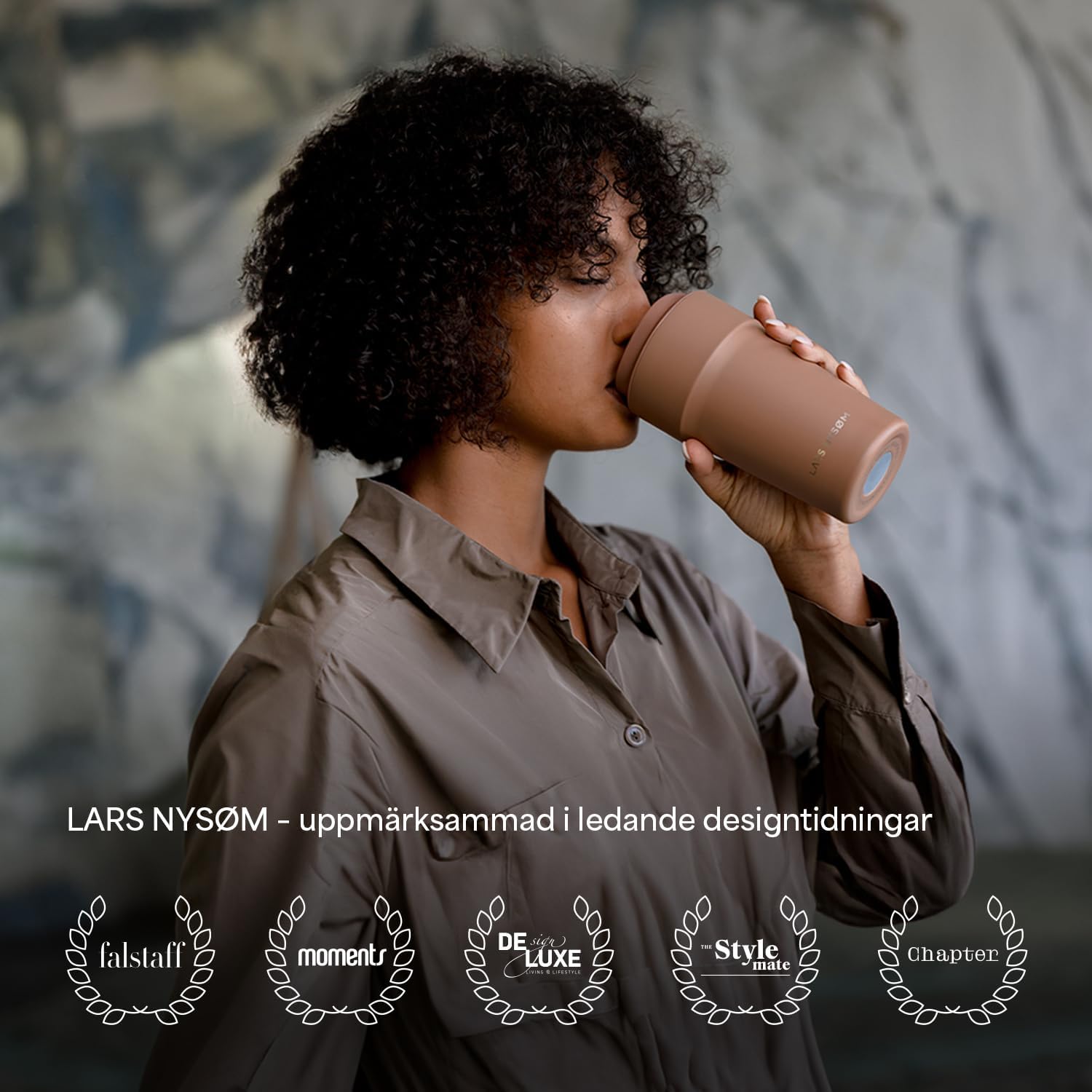 Detalle de LARS NYSØM GSD-5-BERCAR termosmuggar, 2 × 380 ml med vakuumisolering