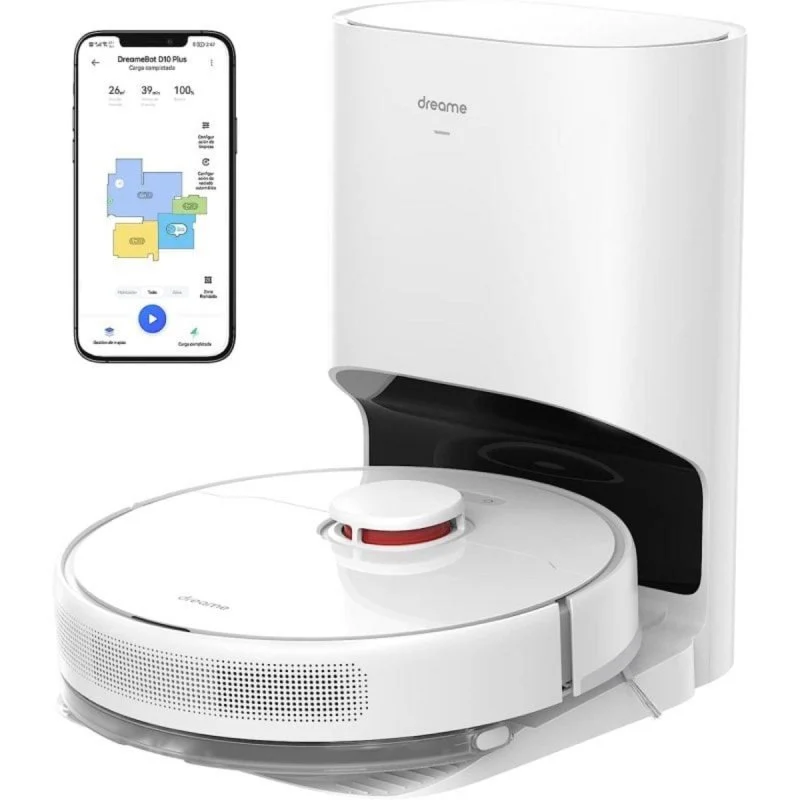 Detalle de Dreame D10 Plus Robot Aspirador + Estación de Vaciado Automático: autonomía y limpieza sin intervención