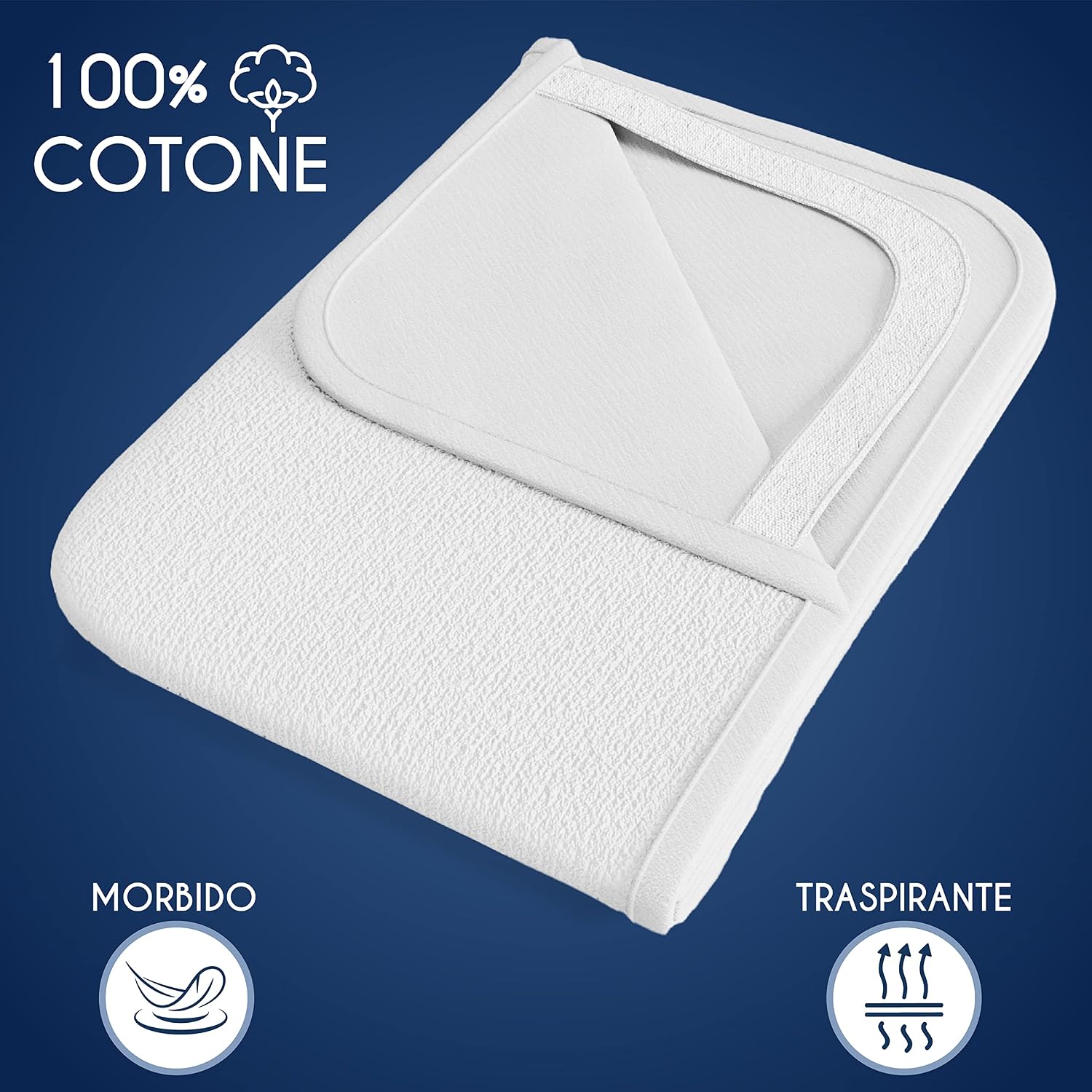 Detalle de Dreamzie coprimaterasso impermeabile 80x160 cm con elastici ai 4 angoli (OEKO-TEX)