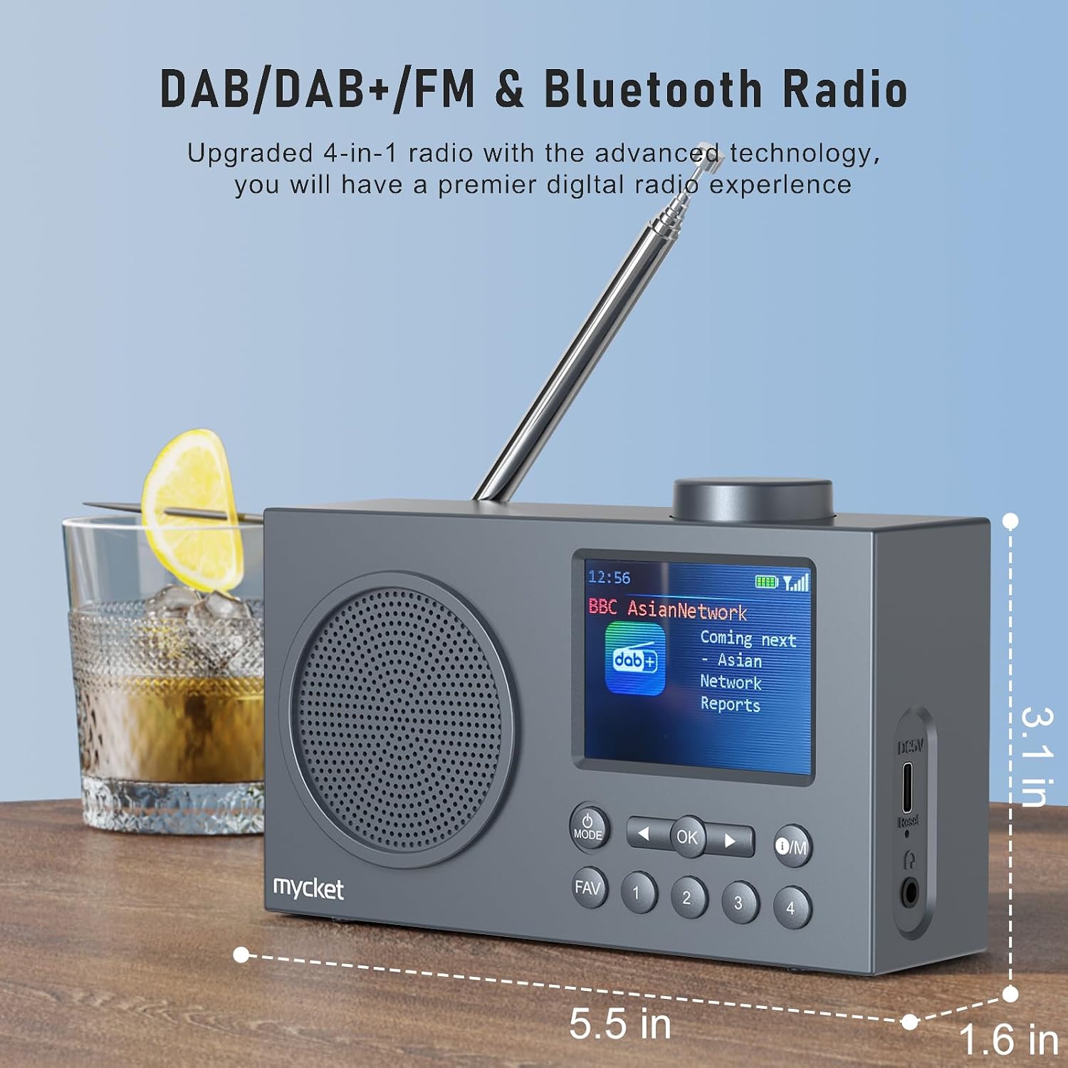 Thumbnail 1 de Mycket Radio DAB+ portable 2,4 pouces