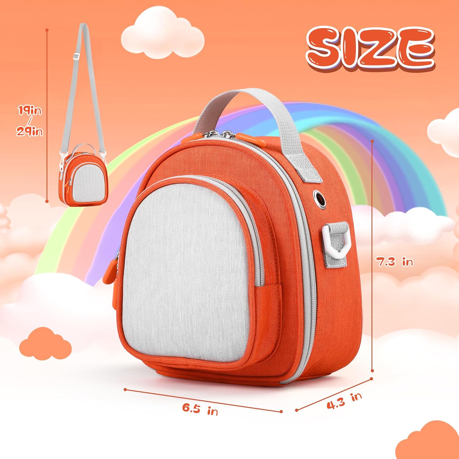 Thumbnail 1 de TATAVR Carrying Case for Yoto Mini (2024 Edition) – Orange, Card Holder for 30 Cards, with Adjustable Strap