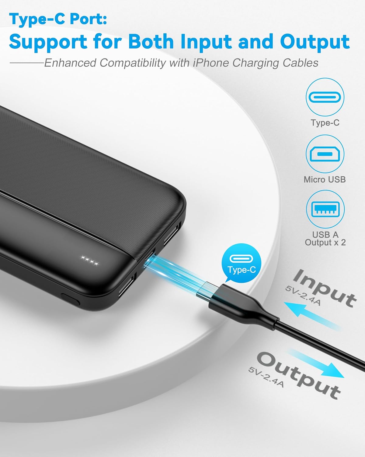 Thumbnail 2 de GREPRO Power Bank 2-Pack (10000mAh each) with Type-C input and USB-A/USB-C outputs