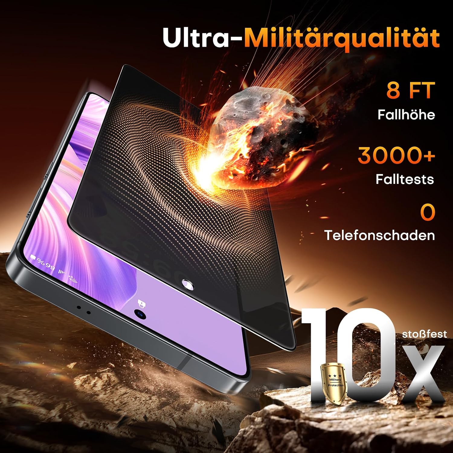 Thumbnail 6 de TOCOL Sichtschutzpanzerfolie für Galaxy S26 6,3 Zoll – 2er-Pack