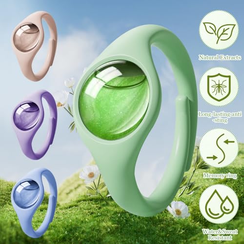 Thumbnail 1 de Horuili pulsera repelente de mosquitos – pack de 4 pulseras de silicona con aceites esenciales