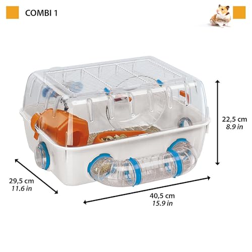 Detalle 2 de Ferplast COMBI 1 jaula para hámsteres 40,5×29,5×22,5 cm 🐹