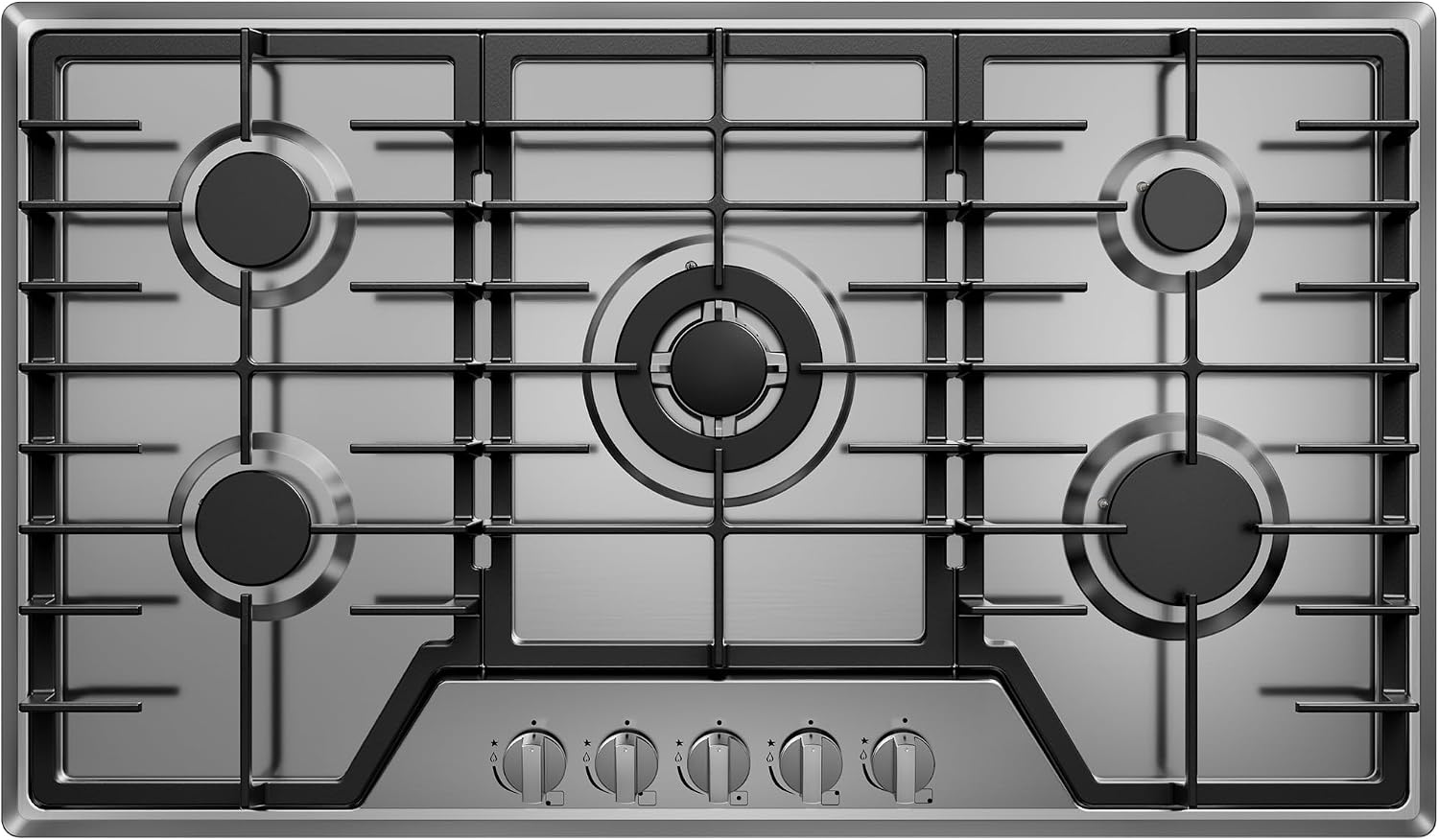 Detalle de COOKTOP 36 Inch Gas Cooktop with 5 Sealed Burners, 38K BTU