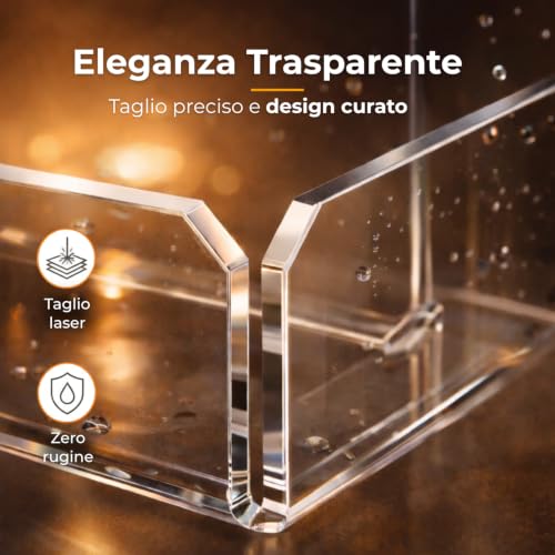 Thumbnail 5 de Agplex Porta Shampoo Doccia da Appendere al Soffione in Vetro Acrilico – Mensola Salvaspazio Made in Italy