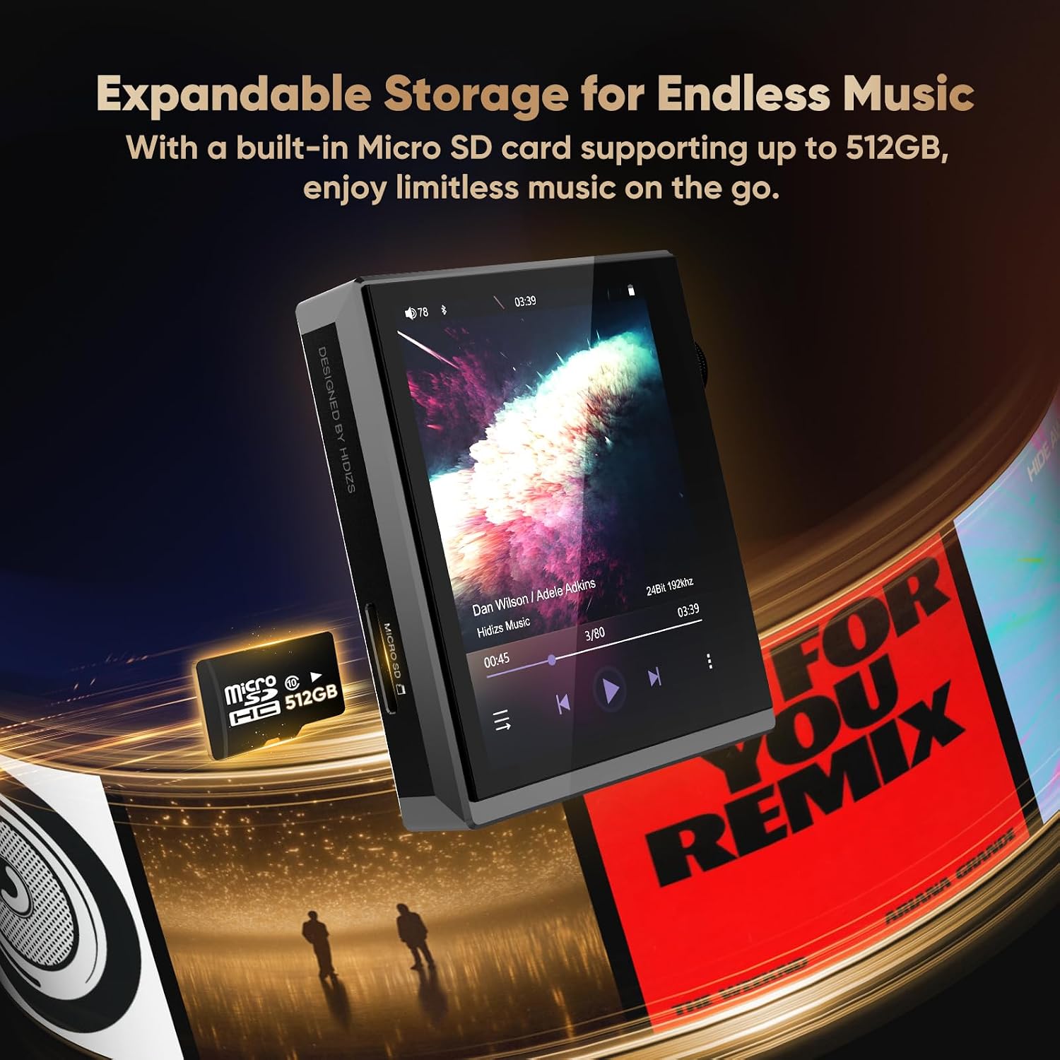 Detalle de Hidizs AP80 Pro-X : lecteur MP3 Bluetooth audiophile double DAC ESS9219C