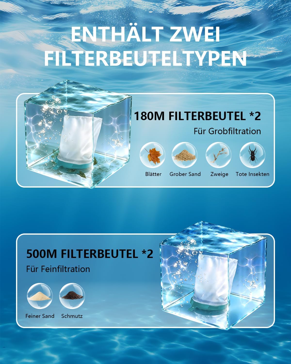 Thumbnail 6 de FOTING Akku-Poolsauger mit All-Angle-Saugfunktion, bis 4.200 l/h und LED-Display (für oberirdische Pools)