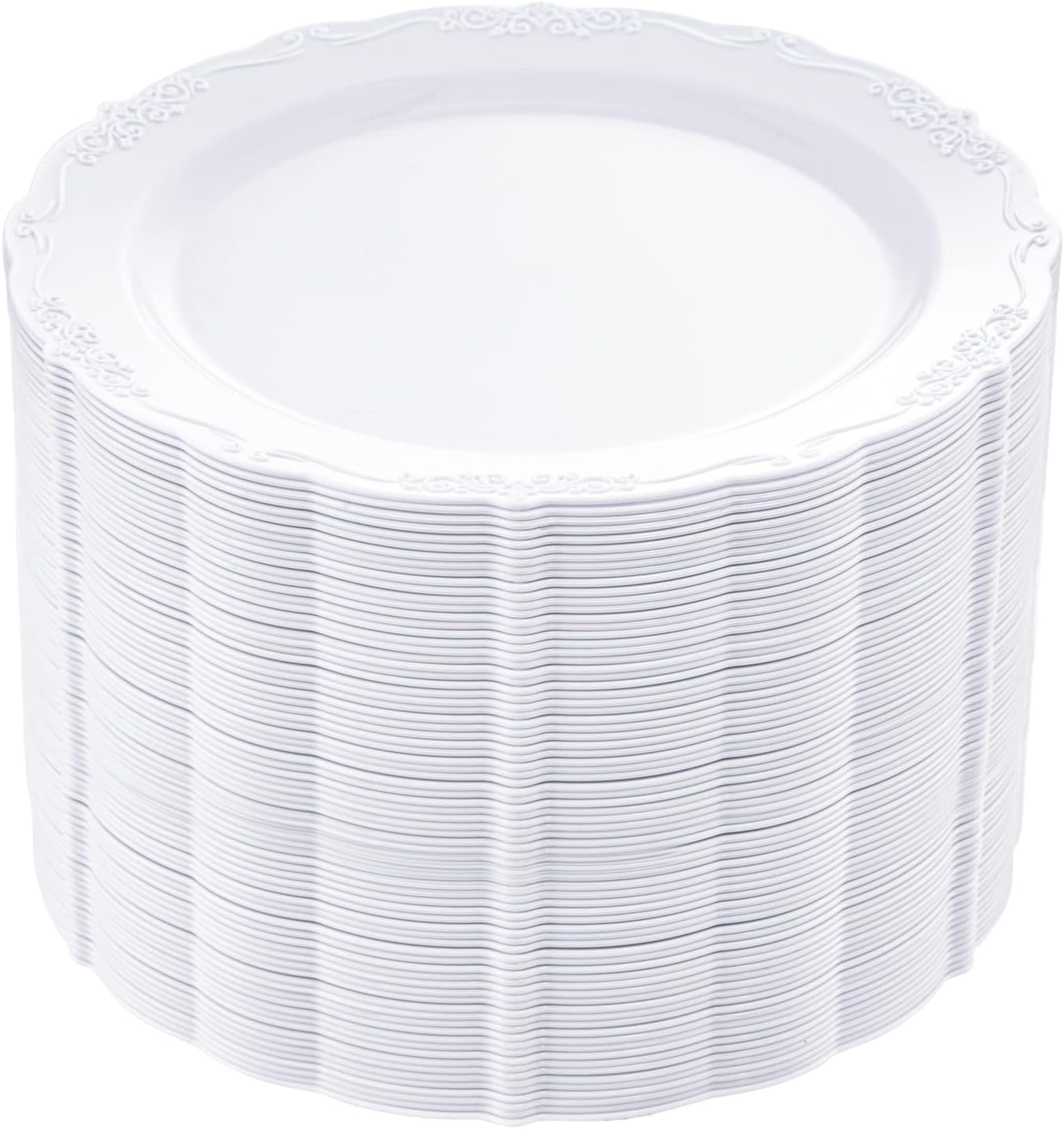 Imagen de DaYammi 60PCS White Plastic Plates – Heavy Duty 10-Inch Disposable Dinner Plates en OfertitasTOP