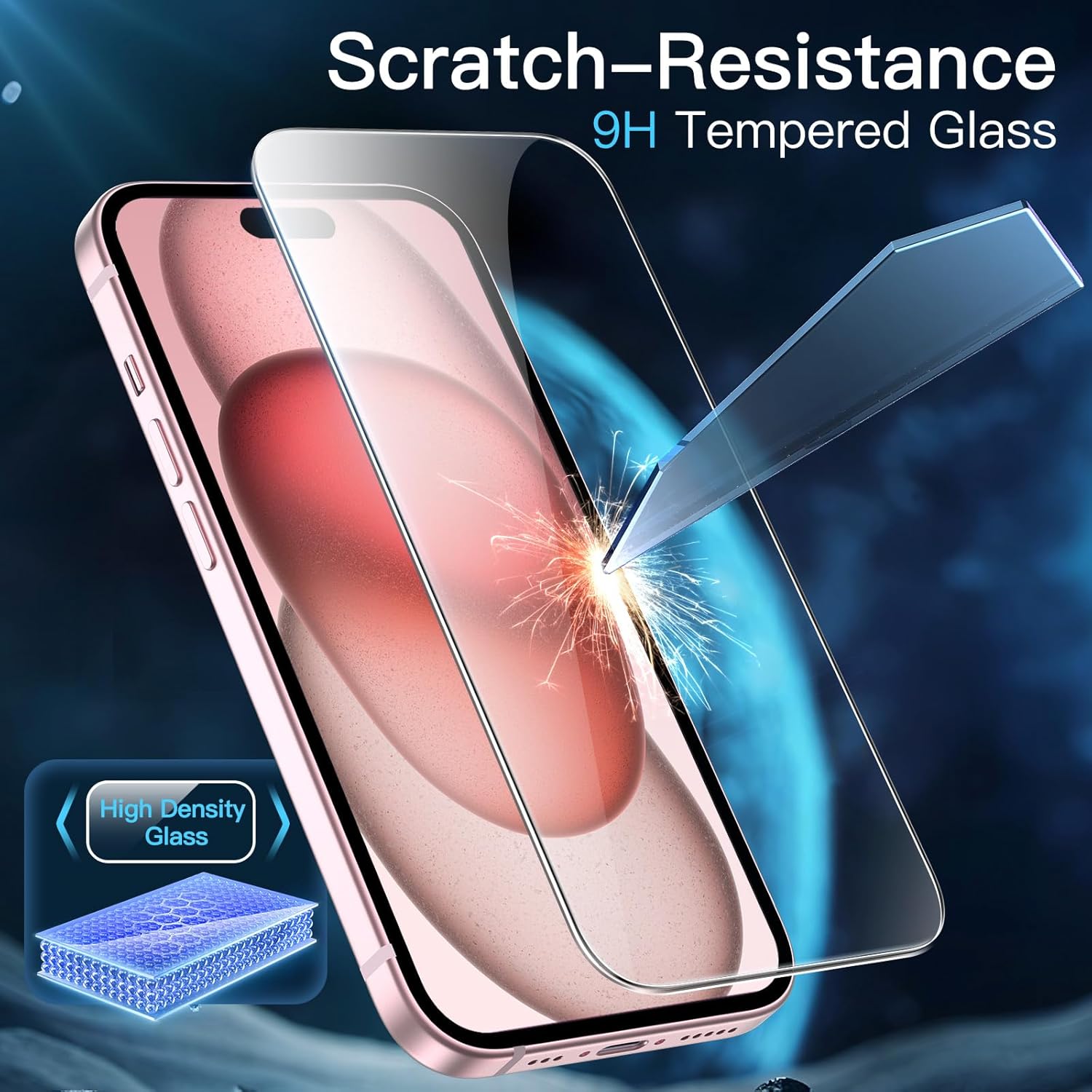 Thumbnail 5 de JETech protector iPhone 15 6,1 3 unidades