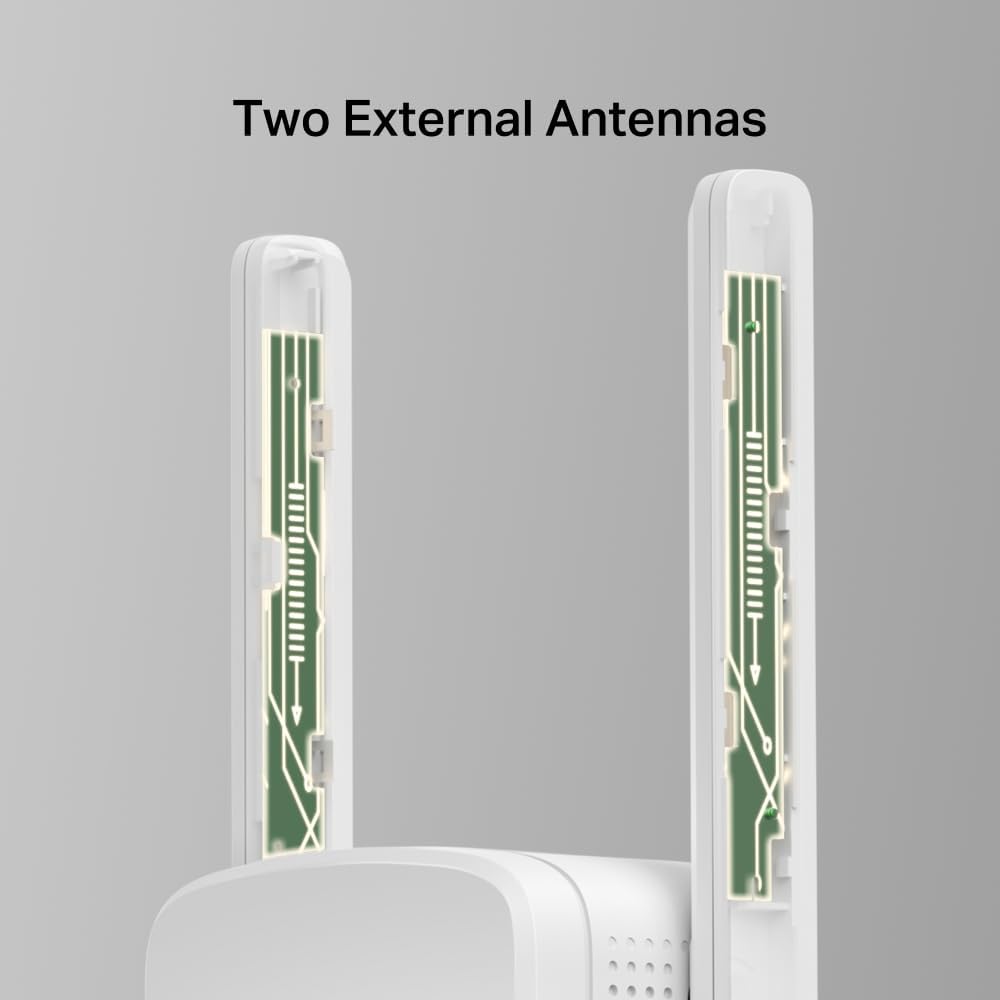 Thumbnail 3 de MERCUSYS ME12 WiFi Extender Booster with 2 External Antennas (ME12) — app control, plug and play