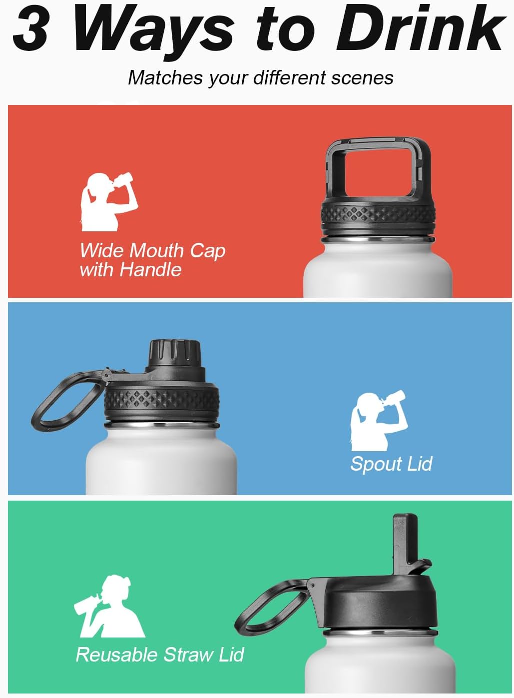 Thumbnail 4 de Coolflask 1.2L Insulated Water Bottle with Straw