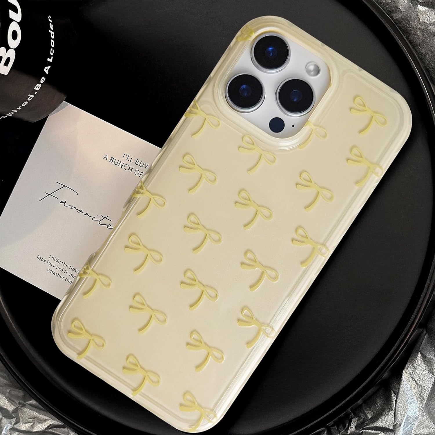 Thumbnail 4 de Bowknot aesthetic TPU bumper case for iPhone 16 Pro (6.3 inch) by xoniery – Yellow