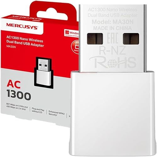 Detalle de Mercusys TP-Link MA30N Adattatore Wi-Fi AC1300 USB