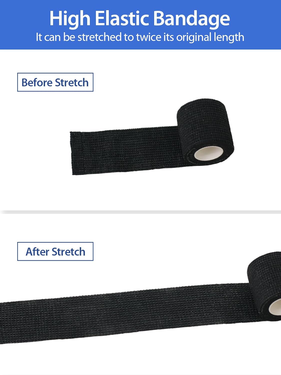 Thumbnail 3 de tigratigro Benda Elastica Coesiva 12 Rotoli 5 cm x 4,5 m – Bendaggio Autoadesivo non Tessuto per Mani, Piedi, Ginocchia