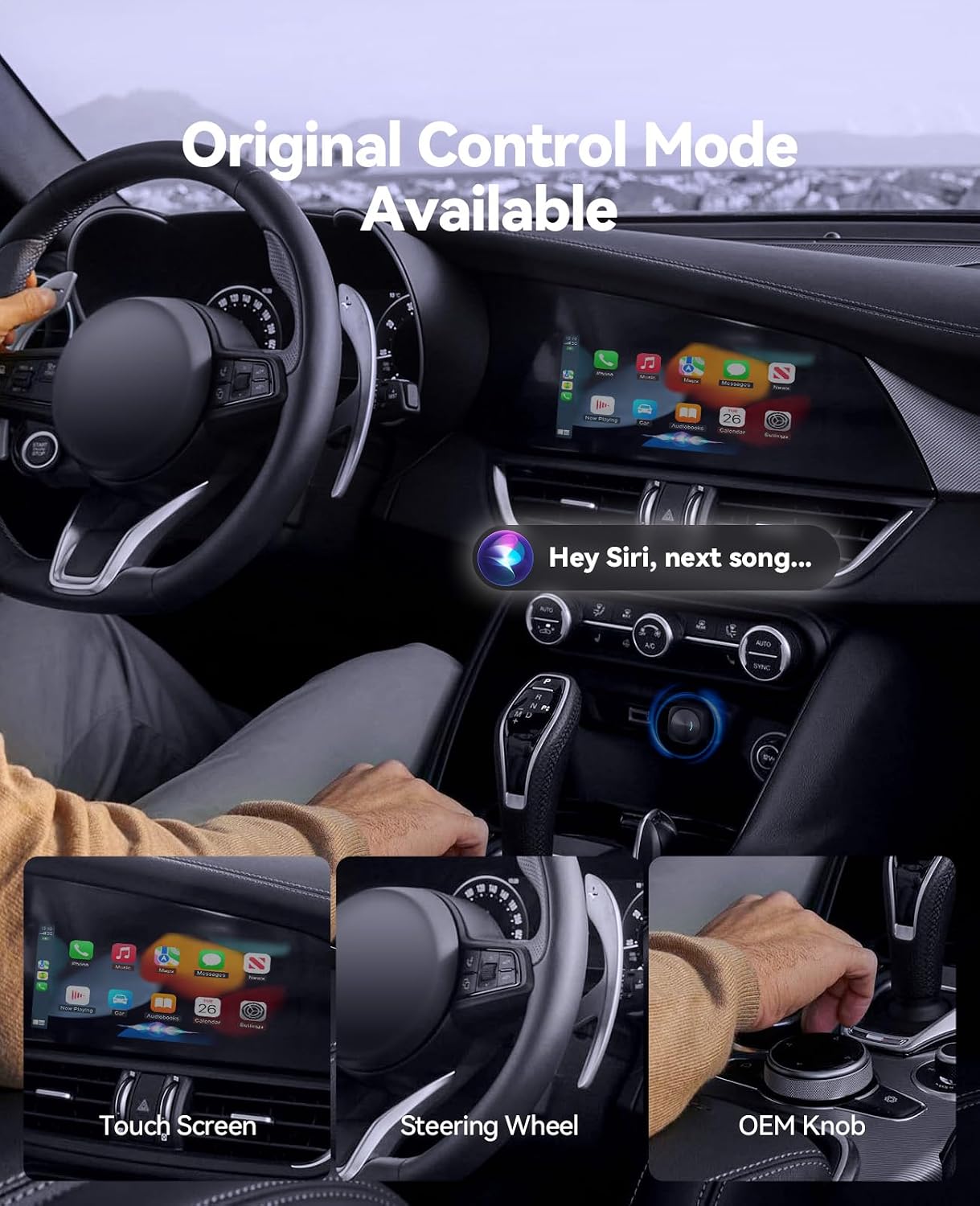 Detalle 2 de Wireless CarPlay and Android Auto Adapter, Black