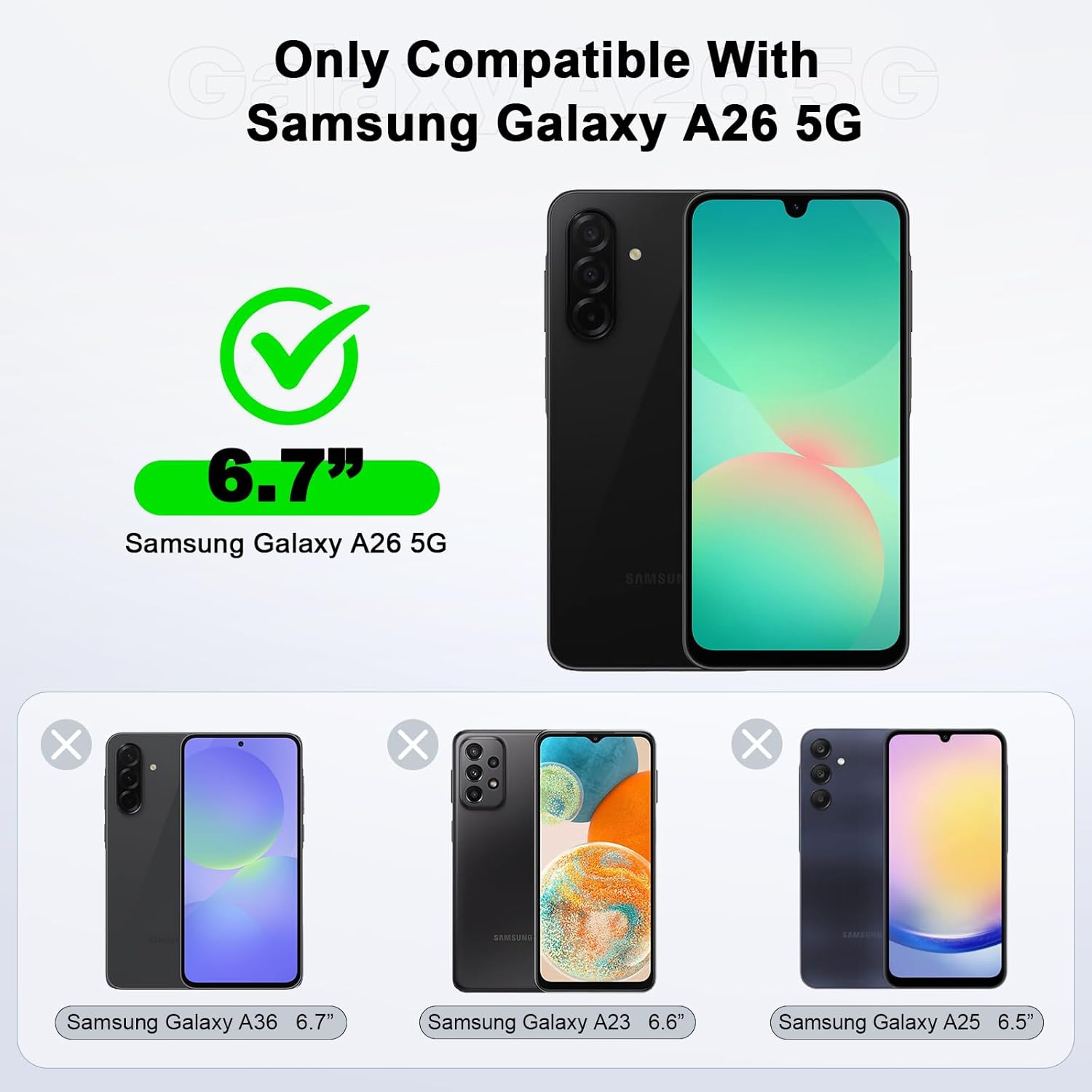 Thumbnail 1 de LeYi Cover per Samsung A26 5G con 2 Vetri Temperati: protezione sottile in silicone liquido