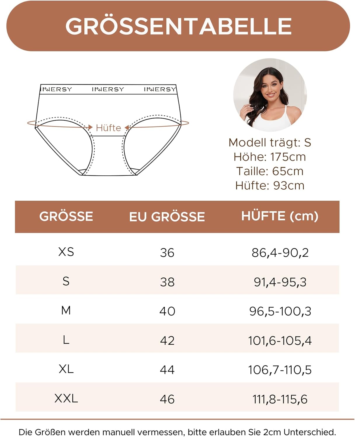 Thumbnail 5 de INNERSY Damen Slip im 6er Pack aus Baumwolle – bequeme Hipster-Pantys mit atmungsaktiver Innenlage