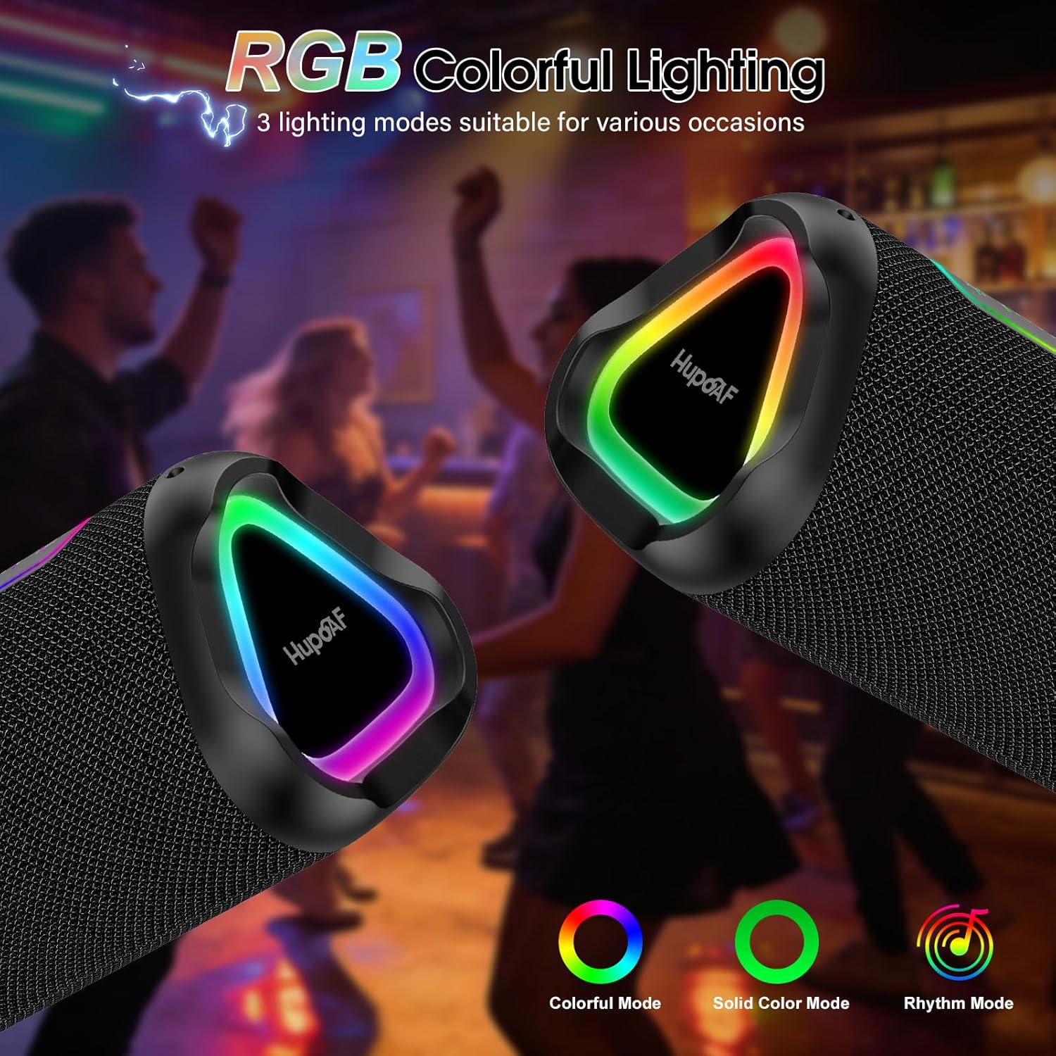 Thumbnail 4 de Hupoaf M18 Magnetic Golf Bluetooth Speaker (20W, IPX7, 20H playtime, RGB lights, TWS pairing)